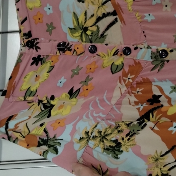 ASOS maxi skirt long floral button 90s inspired size 8 hawaiian floral ASOS - Picture 3 of 8